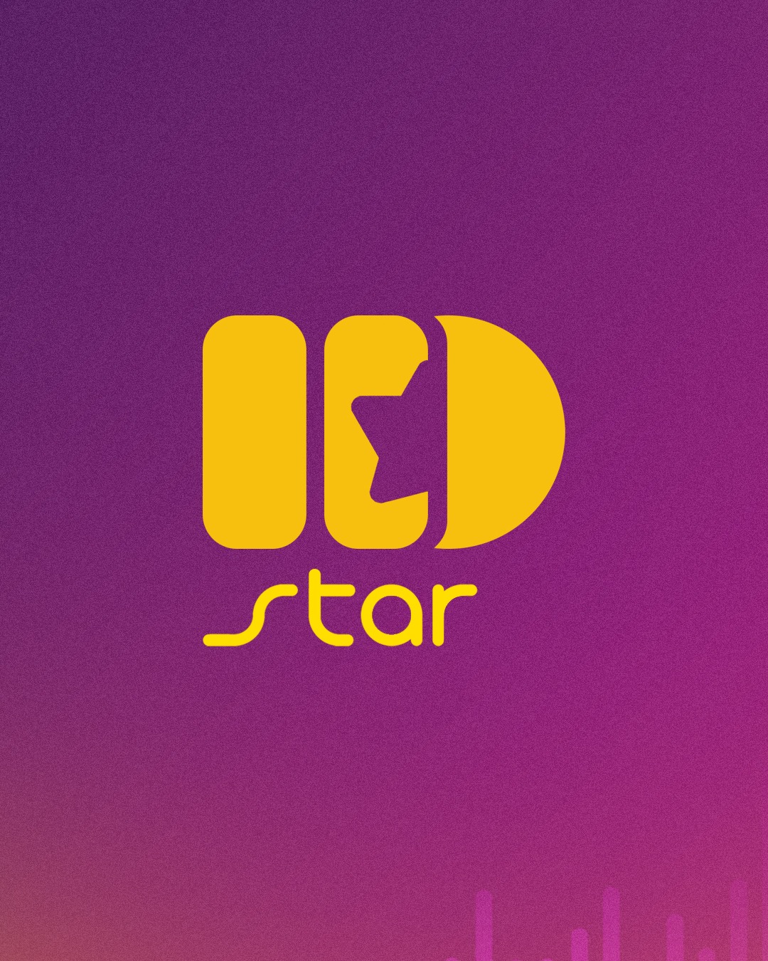 Logo kuning ID Star di atas latar ungu